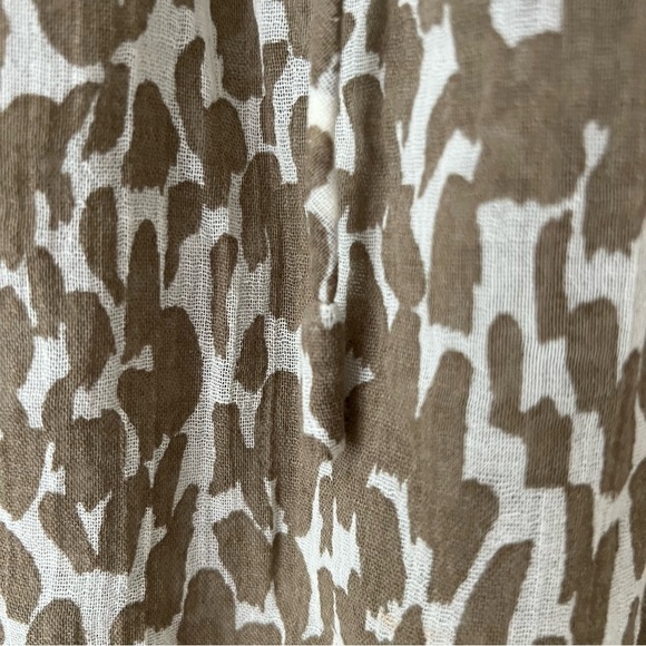 J.Crew Womens Top Small Leopard Brown Keyhole Halter Gauzy Peplum Cinched Waist - Picture 13 of 17